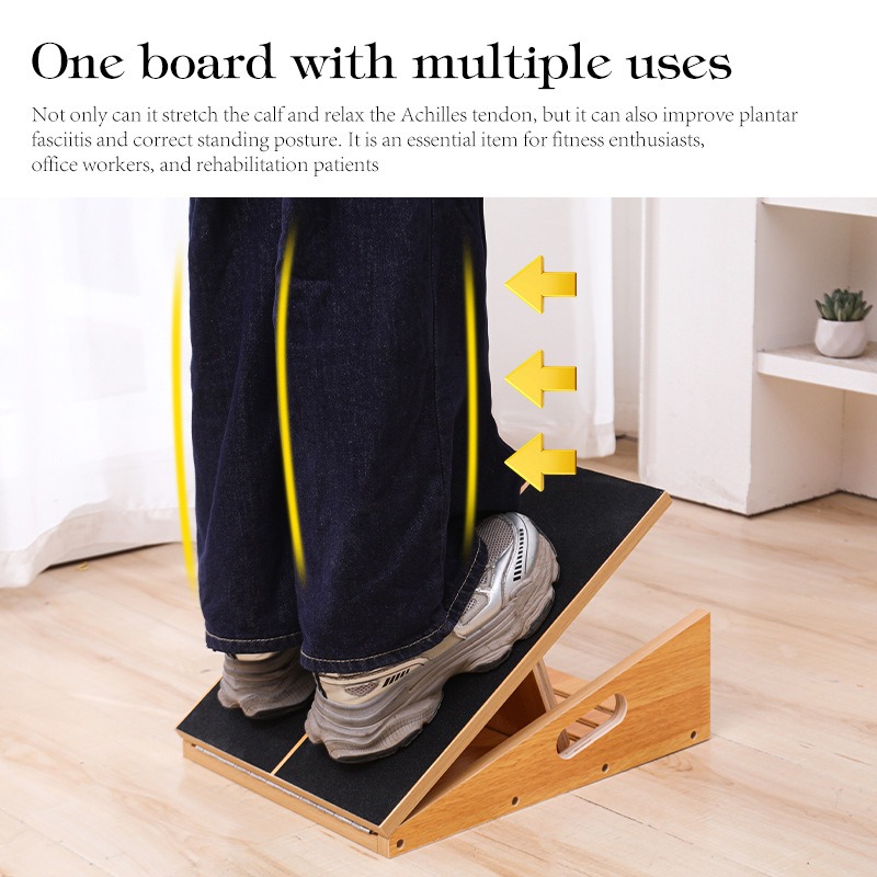 Yoga Fitness Trainer - Verstelbaar houten balansbord voor spierontspanning, enkelrevalidatie,