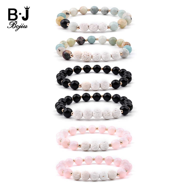 J-Yoga Fitness - 8mm Lava Steen Aromatherapie Essentiële Oliën