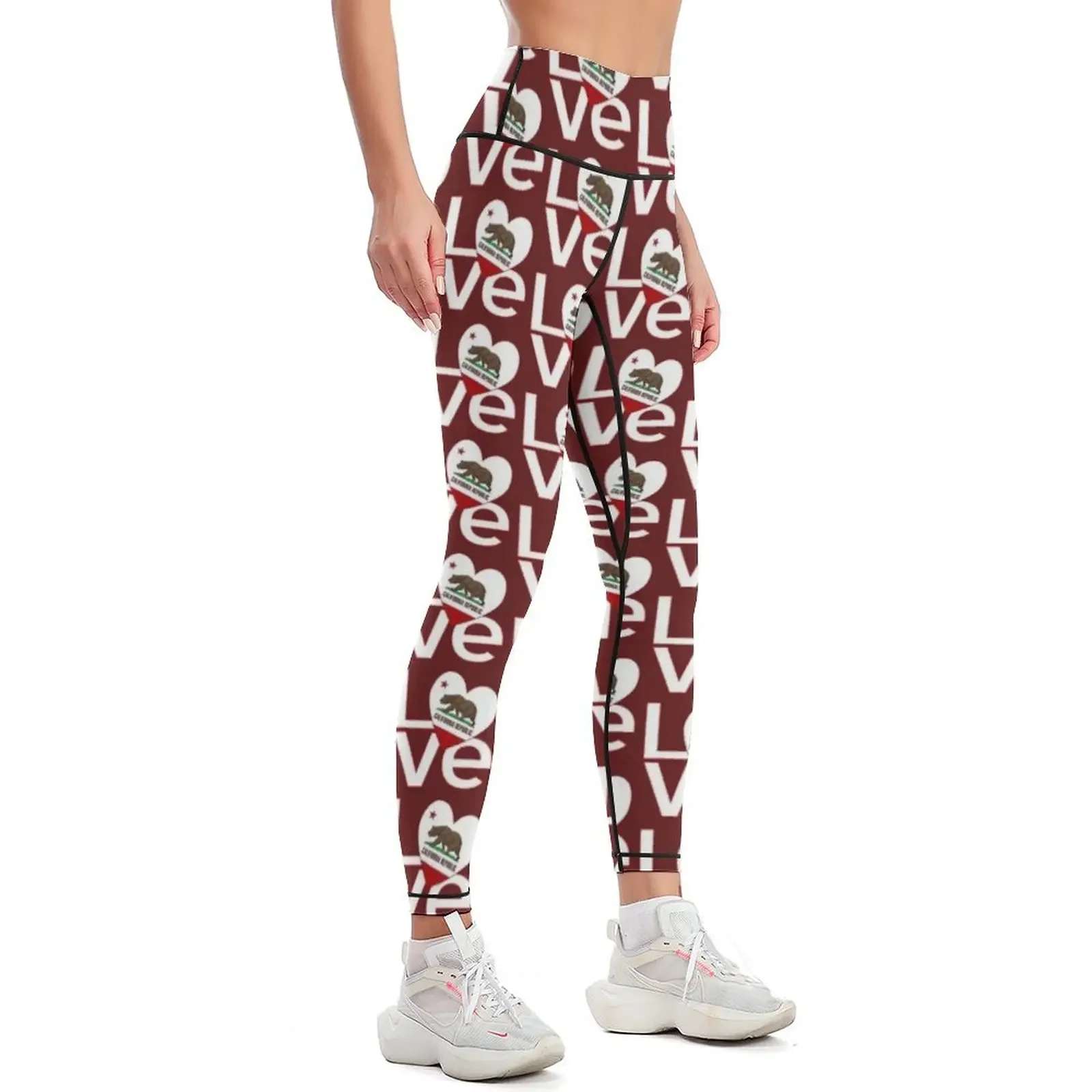Rood-witte California LOVE Leg - Yoga Fitness California recensie en prijs
