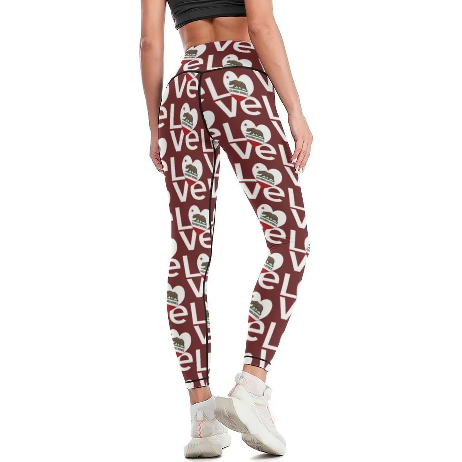 Rood-witte California LOVE Leg - Yoga Fitness California recensie en prijs