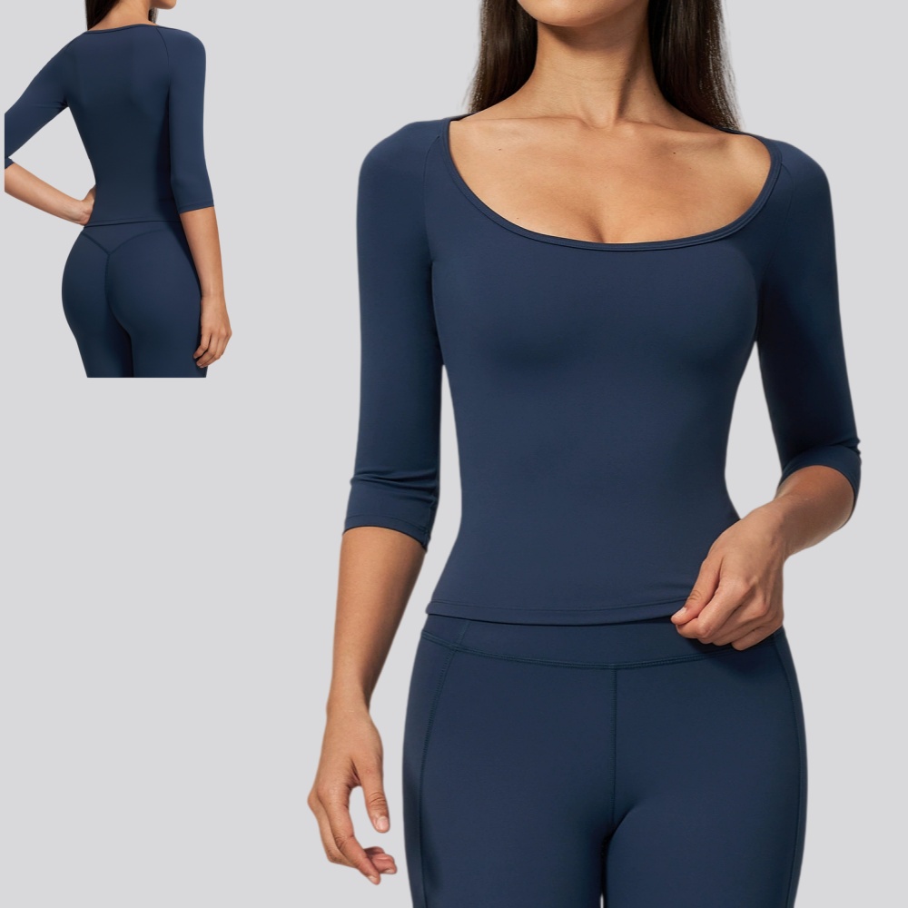 3/4 mouw crop yoga top voor da - J-Yoga Fitness recensie en prijs