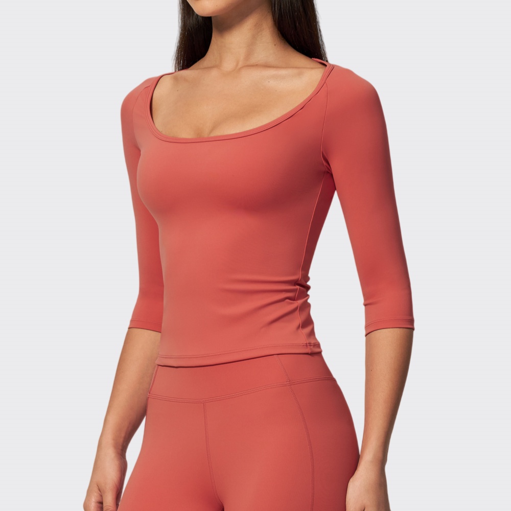 3/4 mouw crop yoga top voor da - J-Yoga Fitness recensie en prijs