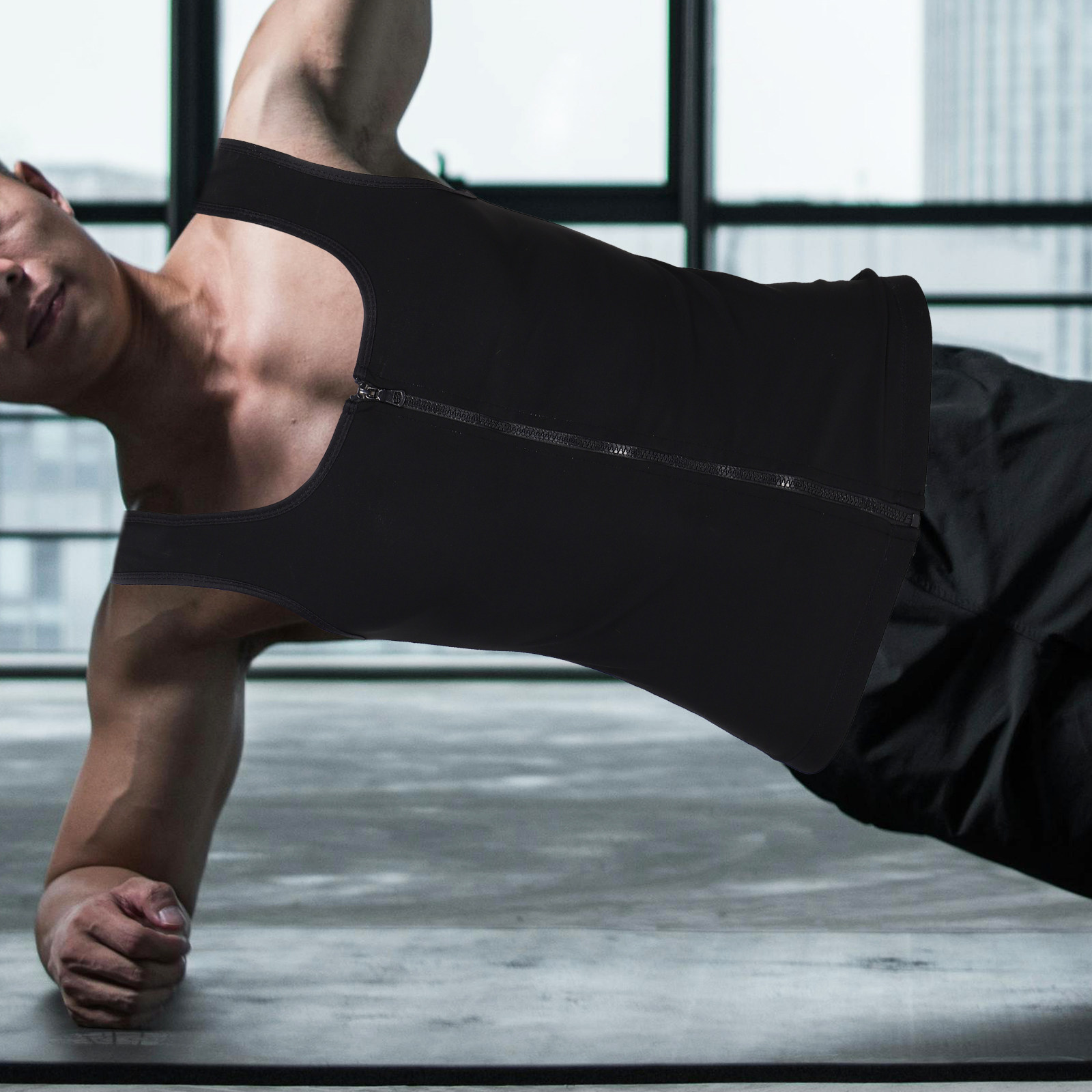 Herensweatvest met rits, compr - Yoga Fitness Trainer recensie en prijs
