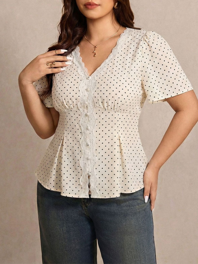 GIBSIE Plus Size Polka Dot Con - Waist Trainer Women recensie en prijs