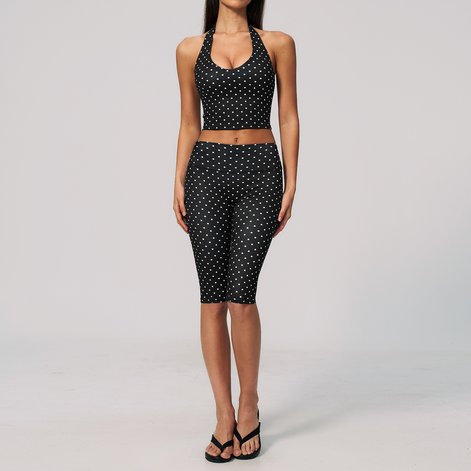 Stijlvolle dames polka dot hal - Yoga Fitness Fit Club recensie en prijs