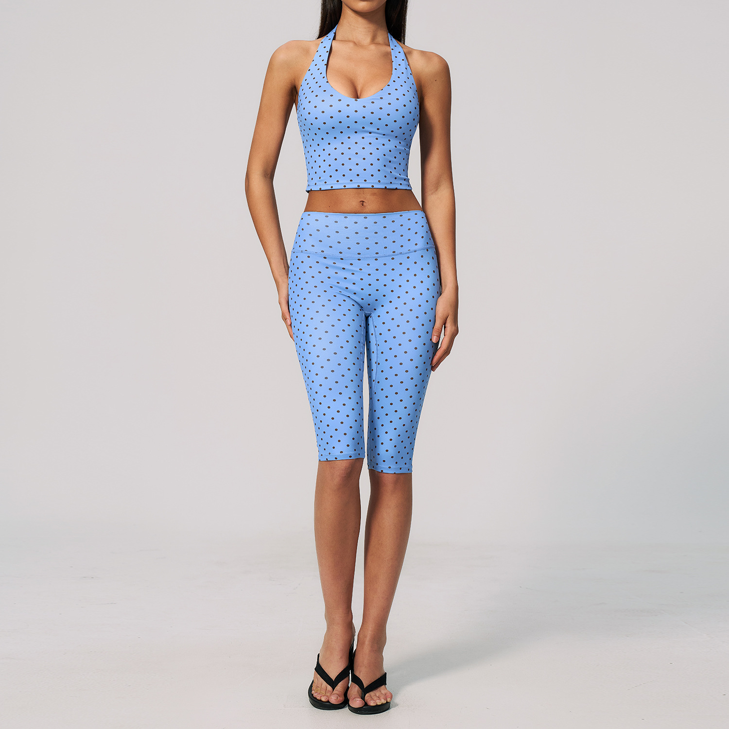 Stijlvolle dames polka dot hal - Yoga Fitness Fit Club recensie en prijs